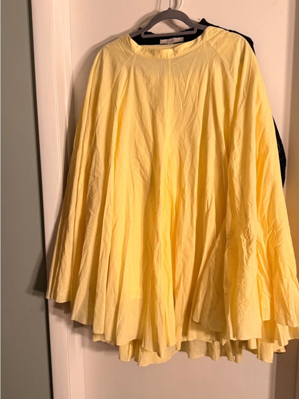 Zara Yellow A-Line Midi Skirt NWT - Picture 2 of 5